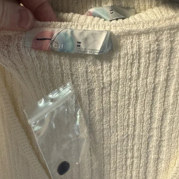 FREE PEOPLE Rhea Sweater Skirt Set - Coconut Milk Size Medium NWOT Retail $78 - Picture 7 of 8